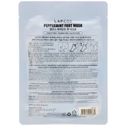 Lapcos, Foot Mask, Peppermint, 1 Pair, 0.60 fl oz (18 ml)