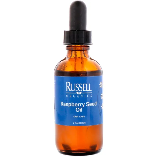 Russell Organics, Масло из семечек малины, 2 унции (60 мл)