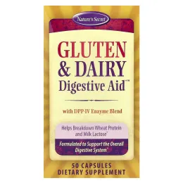 Nature's Secret, Gluten & Dairy Digestive Aid ™, 50 капсул