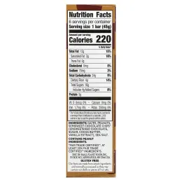 Larabar, The Original Real Fruit & Nut Bar™, арахисовая паста и шоколадная крошка, 6 батончиков по 45 г (1,6 унции)