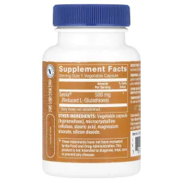 The Vitamin Shoppe, Восстановленный глутатион, 500 мг, 60 растительных капсул