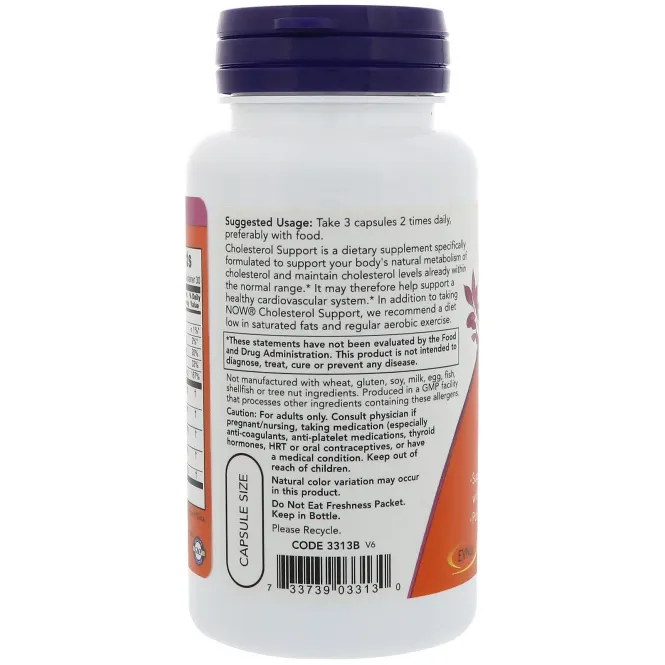 Now Foods, CholesterolSupport, 90 капсул в растительной оболочке