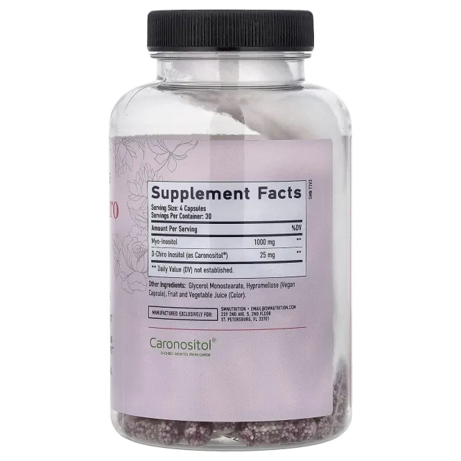 SMNutrition, мио- и D-хироинозитол, с отсроченным высвобождением, 120 капсул