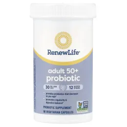 Renew Life, Ultimate Flora, пробиотик для взрослых старше 50 лет, 30 млрд КОЕ, 90 вегетарианских капсул