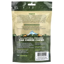 peaksNpaws, полностью натуральные жевательные таблетки с сыром як премиального качества, большие, 3 жевательные таблетки 10,5 унции