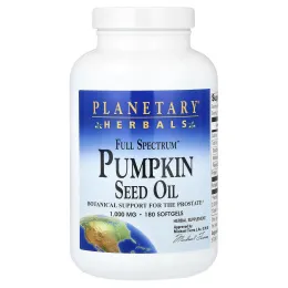 Planetary Herbals, масло семян тыквы Full Spectrum™, 1000 мг, 180 капсул