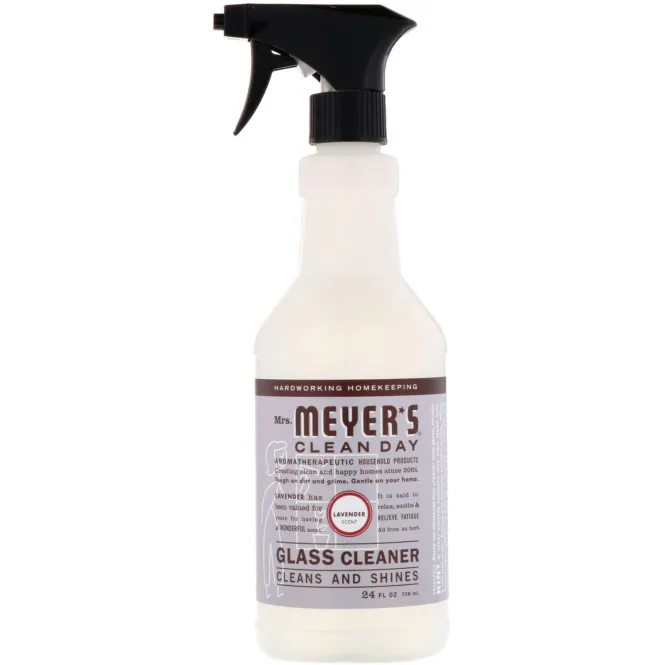 Mrs. Meyers Clean Day, Моющее средство для стекол, запах лаванды 24 жидких унции (708 мл)