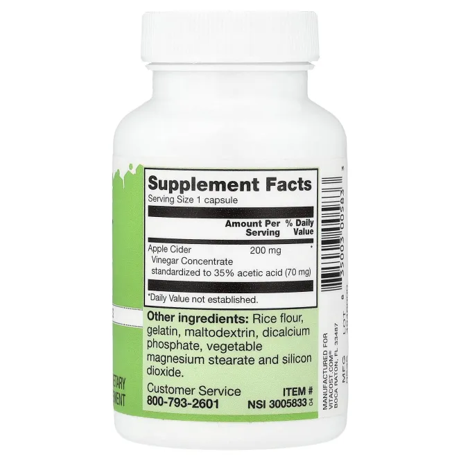 Vitacost, Apple Cider Vinegar, 200 mg, 240 Capsules