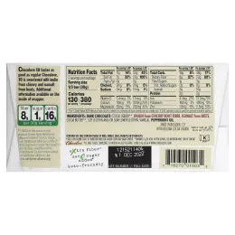 Chocolove, XO, мята в темном шоколаде 60%, 90 г (3,2 унции)