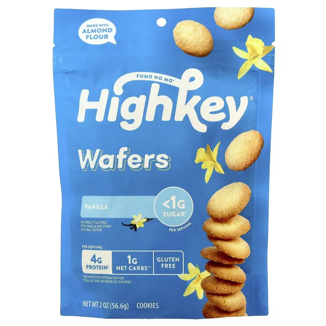 HighKey, Wafers, Vanilla, 2 oz (56.6 g)