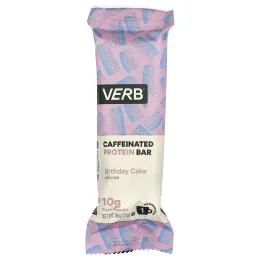 Verb Energy, Caffeinated Protein Bar, Birthday Cake, 12 Bars, 1.8 oz (51 g) Each