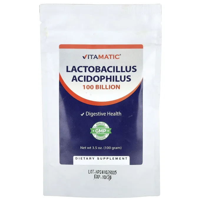 Vitamatic, ацидофильные лактобактерии, 100 г (3,5 унции)