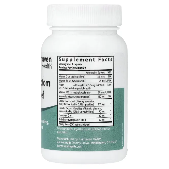 Fairhaven Health, средство для облегчения симптомов ПМС, 30 капсул