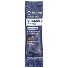 Trace, Power Pak, витамин C и энергетическая смесь, гранат и голубика, 30 стик-пакетов по 6,2 г (0,22 унции)