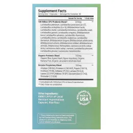 Forest Leaf, Пробиотики + натуральный пребиотик с пищеварительными ферментами, максимальная эффективность, 30 вегетарианских капсул