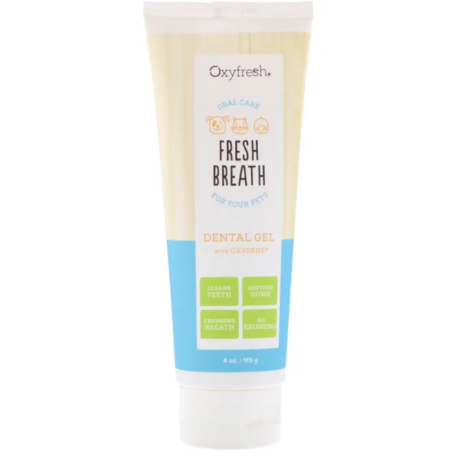 Oxyfresh, Свежее дыхание, Гель для чистки зубов с кислородом для домашних животных, 4 унц. (113 г)