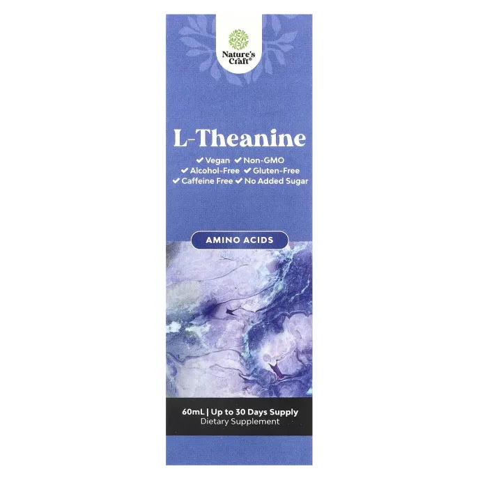 Nature's Craft, L-теанин, без спирта, 60 мл