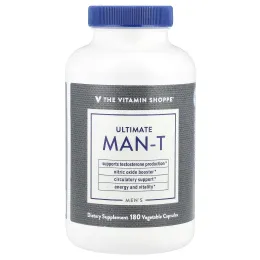 The Vitamin Shoppe, Men's Ultimate Man-T, 180 растительных капсул