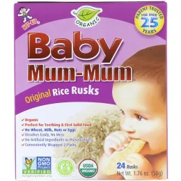 Hot Kid, Baby Mum-Mum, Organic Risk Rusks, Original, 24 Rusks, 1.76 oz (50 g)