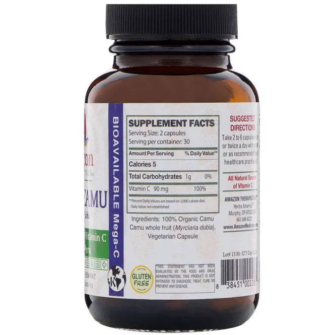 Amazon Therapeutics, Camu Camu, 60 Vegetarian Capsules