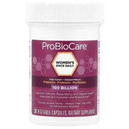 ProBioCare, Пробиотик для женщин, 1 раз в день, 100 млрд, 30 растительных капсул