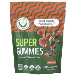 Kuli Kuli, Super Gummies, Sweet Serenity, какао и корица, 60 жевательных мармеладок