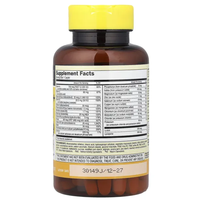 Mason Natural, Vitrum 50+, мультивитамины для взрослых, без железа, 100 капсул