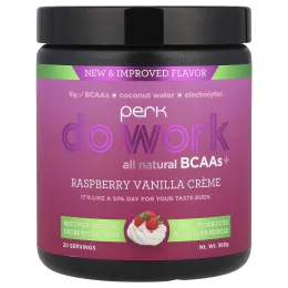Perk Energy, Do Work, All Natural BCAA +, малиновый и ванильный крем, 360 г