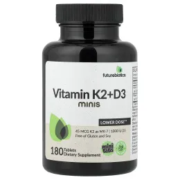 Futurebiotics, витамины K2 и D3, 180 таблеток