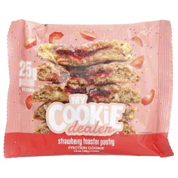 My Cookie Dealer Protein, протеиновое печенье, клубничное печенье, 12 шт. по 108 г (3,8 унции)