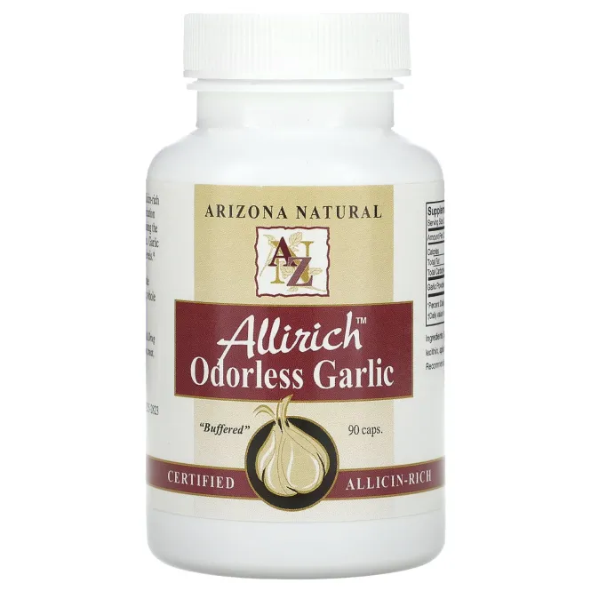 Arizona Natural, Allirich, Odorless Garlic, 100 Capsules
