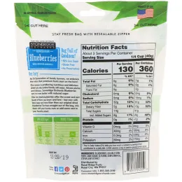 Stoneridge Orchards, Цельная сушеная черника, с пониженным содержанием сахара, 4 унции (113 г)