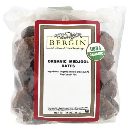 Bergin Fruit and Nut Company, Medjool, органические финики, 397 г (14 унций)