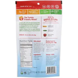 NurturMe, Yum-A-Roo's, Organic Veggie + Fruit Snacks, Pea, Sweet Corn, Apple, 1 oz (28 g)