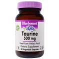 Bluebonnet Nutrition, Таурин, 500 мг, 50 вегетарианских капсул