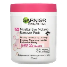 Garnier, SkinActive, мицеллярные подушечки для снятия макияжа, 100 подушечек