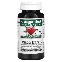 Kroeger Herb Co, Complete Concentrates, Гинкго Билоба, 90 растительных капсул