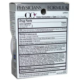 Physicians Formula, Супер CC+, Пудра CC+: выравнивание цвета лица + уход, SPF 30, Светлый тон 0,3 унции (8,5 г)