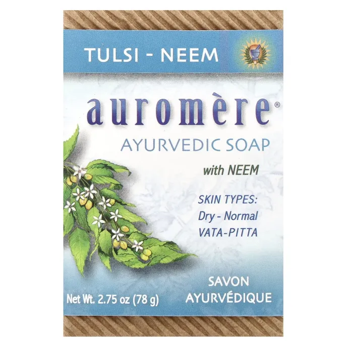 Auromere, Аюрведическое мыло с Нимом Тулси-Ним 2,75 унции