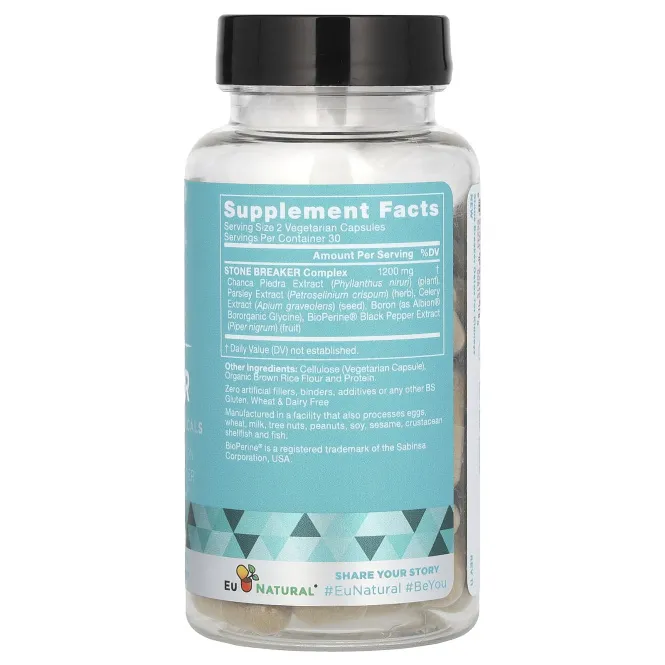 Eu Natural, STONE BREAKER, филлантус нирури, 60 вегетарианских капсул