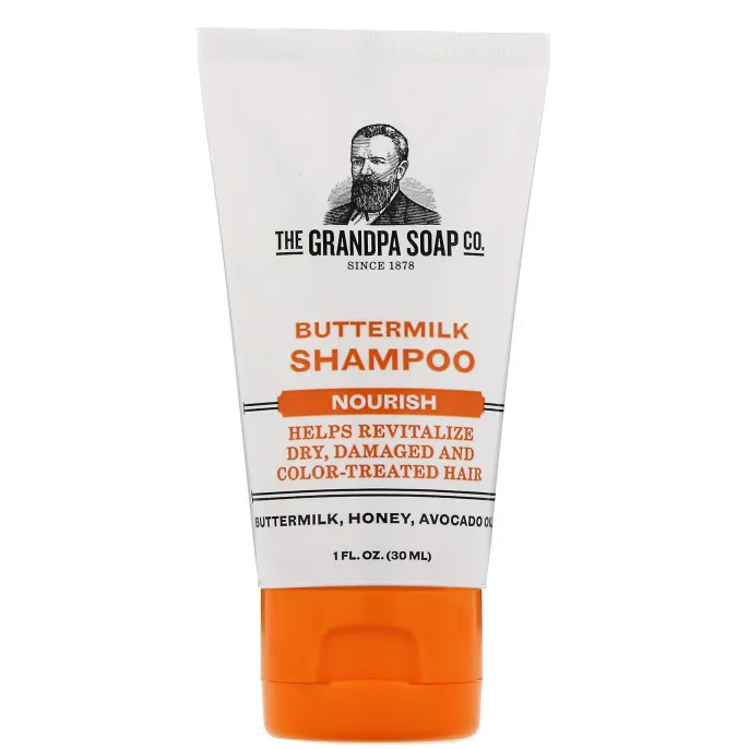 Grandpa's, Шампунь с пахтой, «Питание», 30 мл (1 жидк. унция)