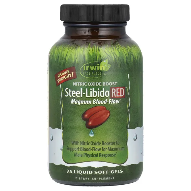 Irwin Naturals, Steel-Libido Red, 75 жидких желатиновых капсул