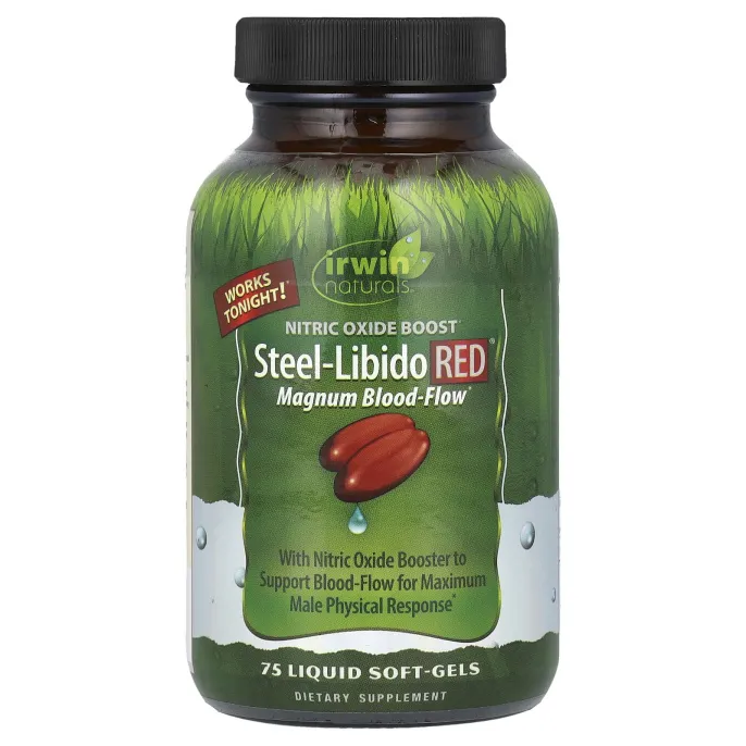 Irwin Naturals, Steel-Libido Red, 75 жидких желатиновых капсул
