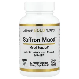 California Gold Nutrition, Saffron Mood™, шафран для поддержки настроения, 60 растительных капсул