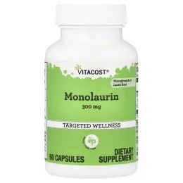 Vitacost, монолаурин, 60 капсул