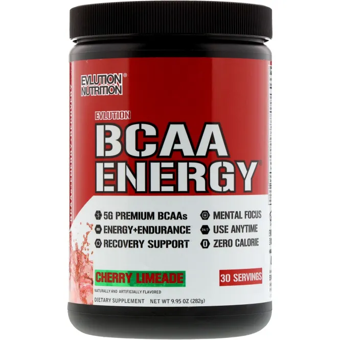 EVLution Nutrition, BCAA Energy, Напиток из Лаймового Сока с Вишней, 9,9 унций (282 г)