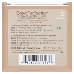 Prestige Cosmetics, Студия придания формы бровям, Светлый/средний, 0,10 унции (2,9 г)