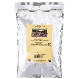 Starwest Botanicals, Органический порошок листьев люцерны, 1 фунт