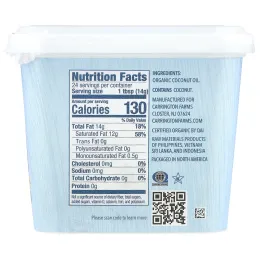 Carrington Farms, Органическое кокосовое масло, нерафинированное, 355 мл (12 жидк. унц.)