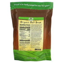 Now Foods, Real Food, Органические овсяные отруби, 14 унций (397 г)